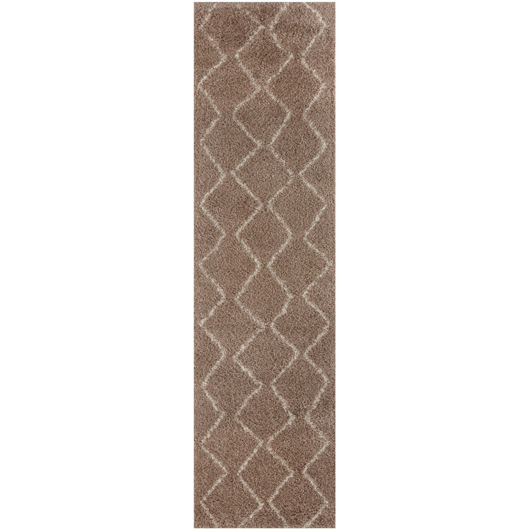 Shaggy rug Beige colour High Quality Elegant Moroccan Pattern