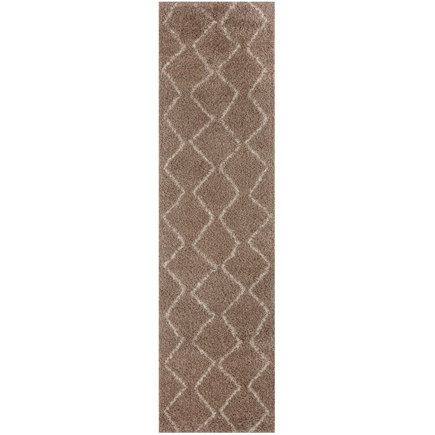 Shaggy rug Beige colour High Quality Elegant Moroccan Pattern