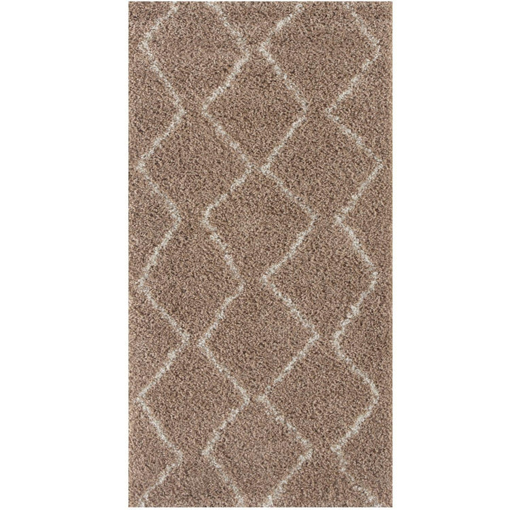 Shaggy rug Beige colour High Quality Elegant Moroccan Pattern
