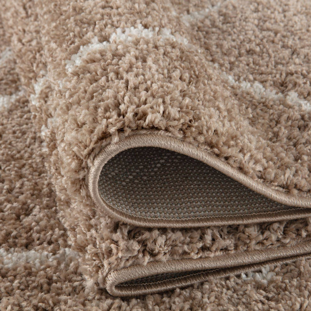Shaggy rug Beige colour High Quality Elegant Moroccan Pattern
