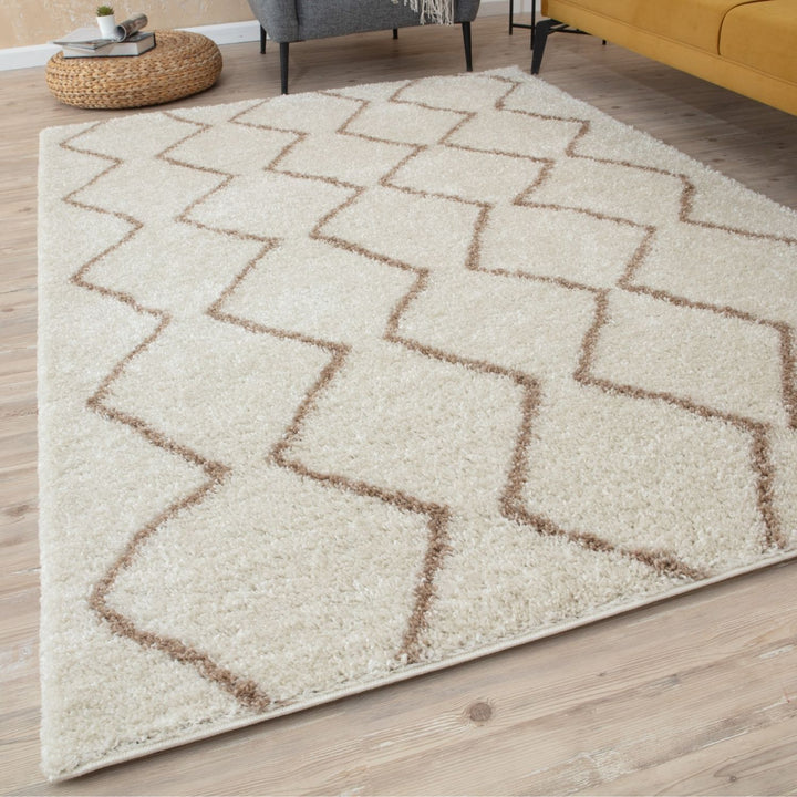 Ivory Beige colours Moroccan rug High Quality Suitable for Floor heating