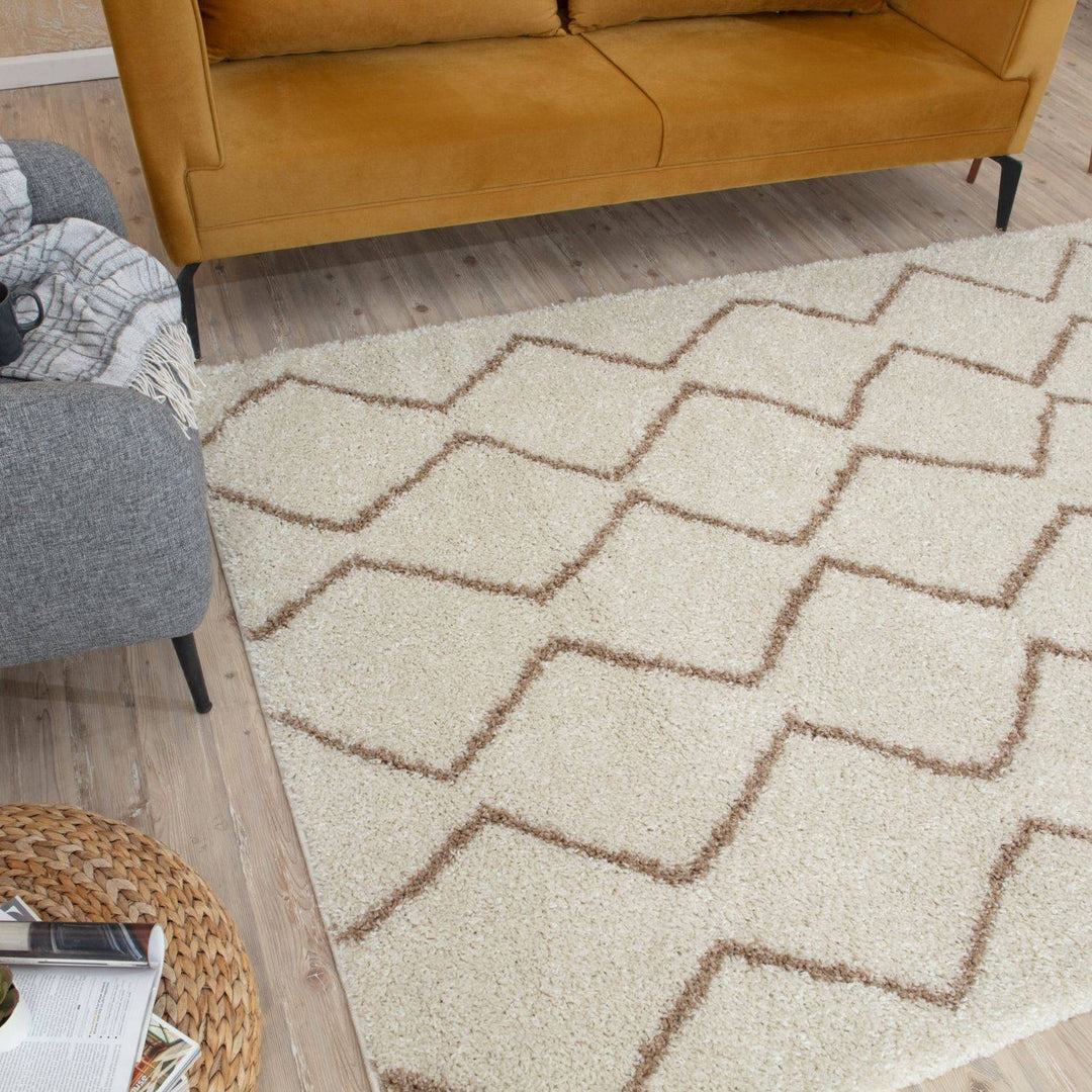 Ivory Beige colours Moroccan rug High Quality Suitable for Floor heating