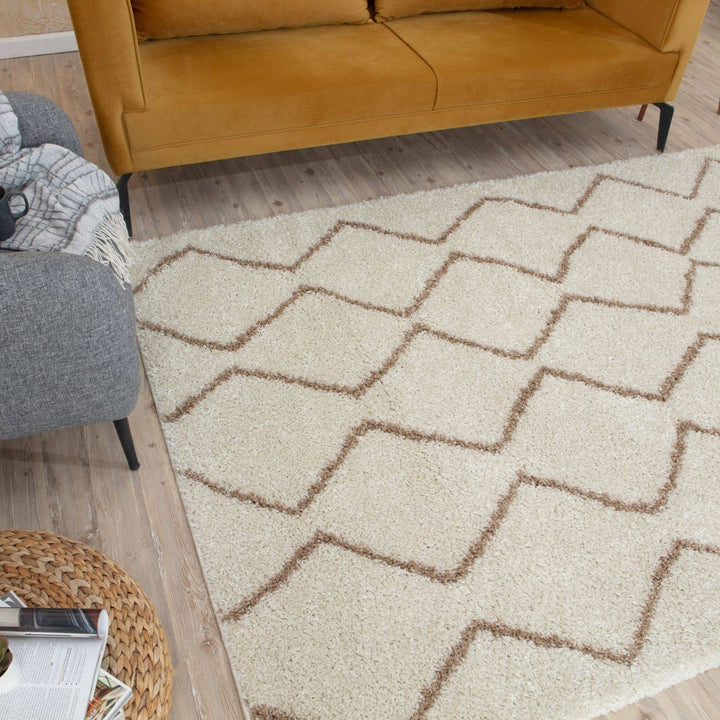 Ivory Beige colours Moroccan rug High Quality Suitable for Floor heating