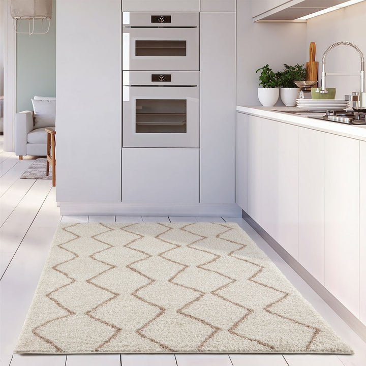 Ivory Beige colours Moroccan rug High Quality Suitable for Floor heating