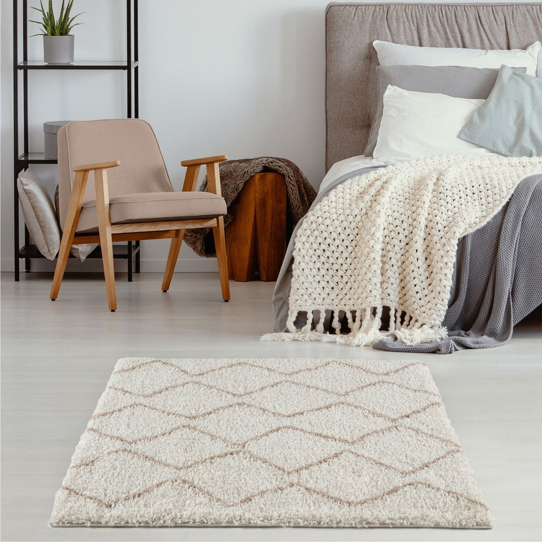 Ivory Beige colours Moroccan rug High Quality Suitable for Floor heating