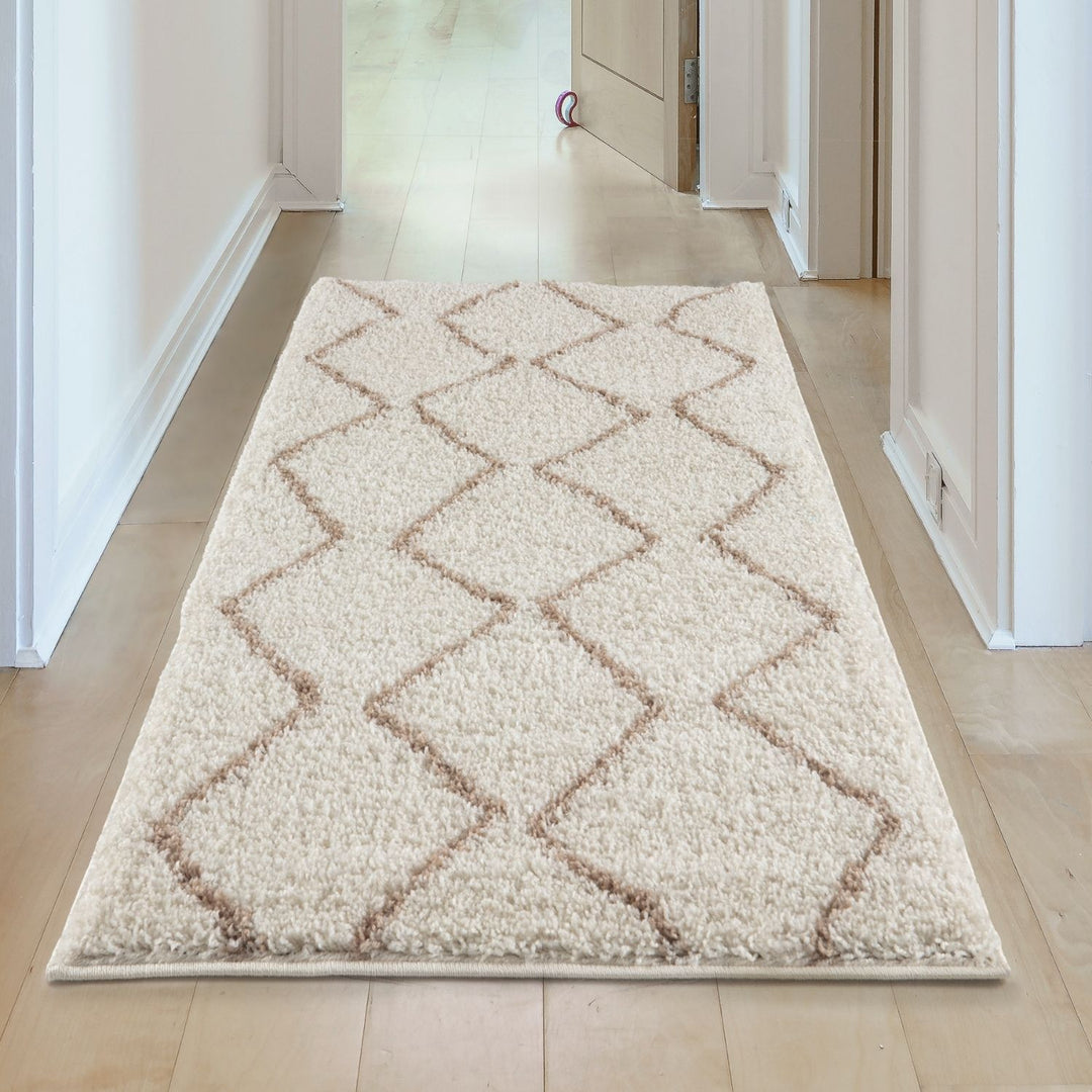 Ivory Beige colours Moroccan rug High Quality Suitable for Floor heating