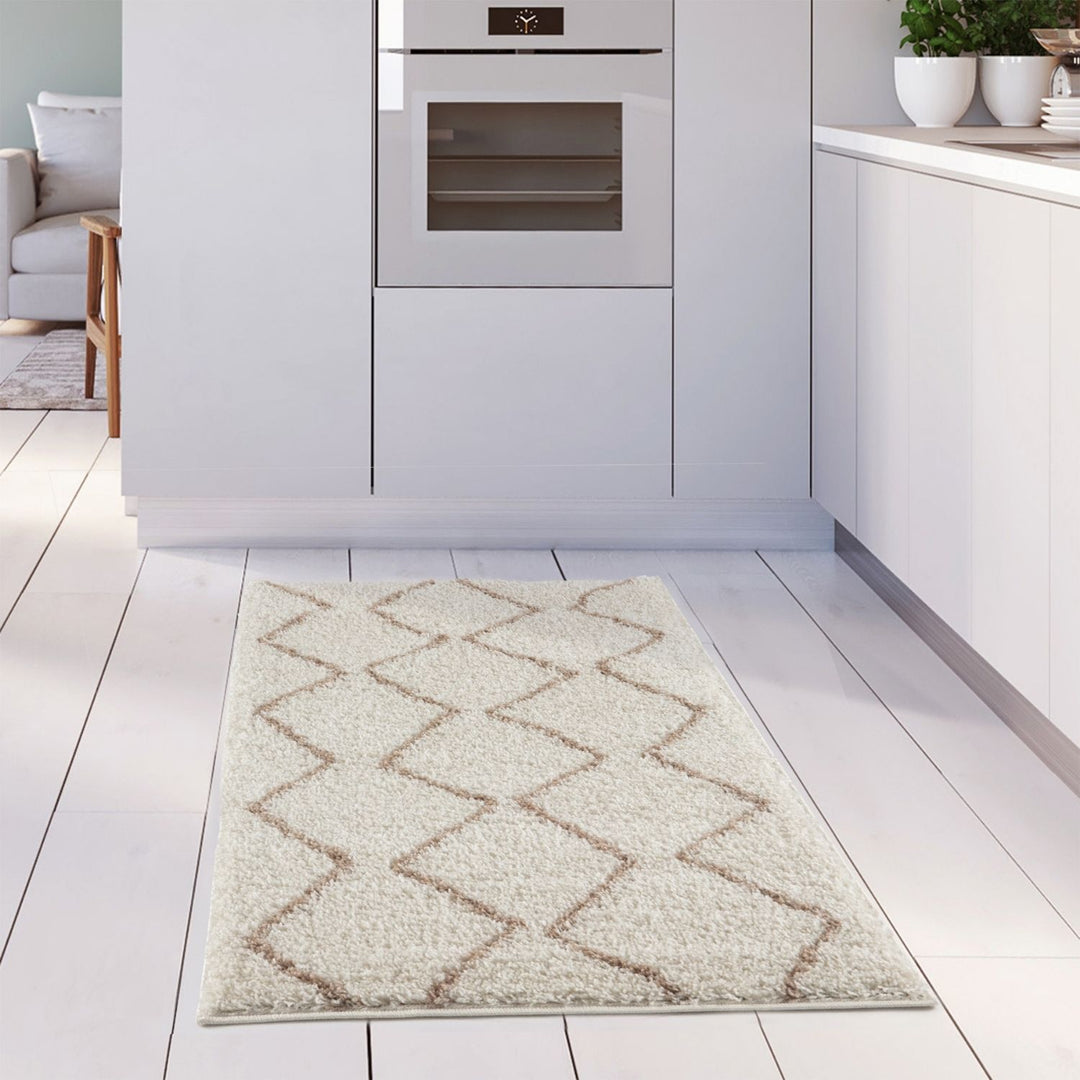Ivory Beige colours Moroccan rug High Quality Suitable for Floor heating