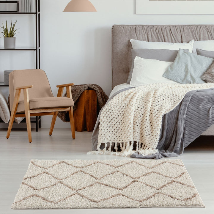 Ivory Beige colours Moroccan rug High Quality Suitable for Floor heating