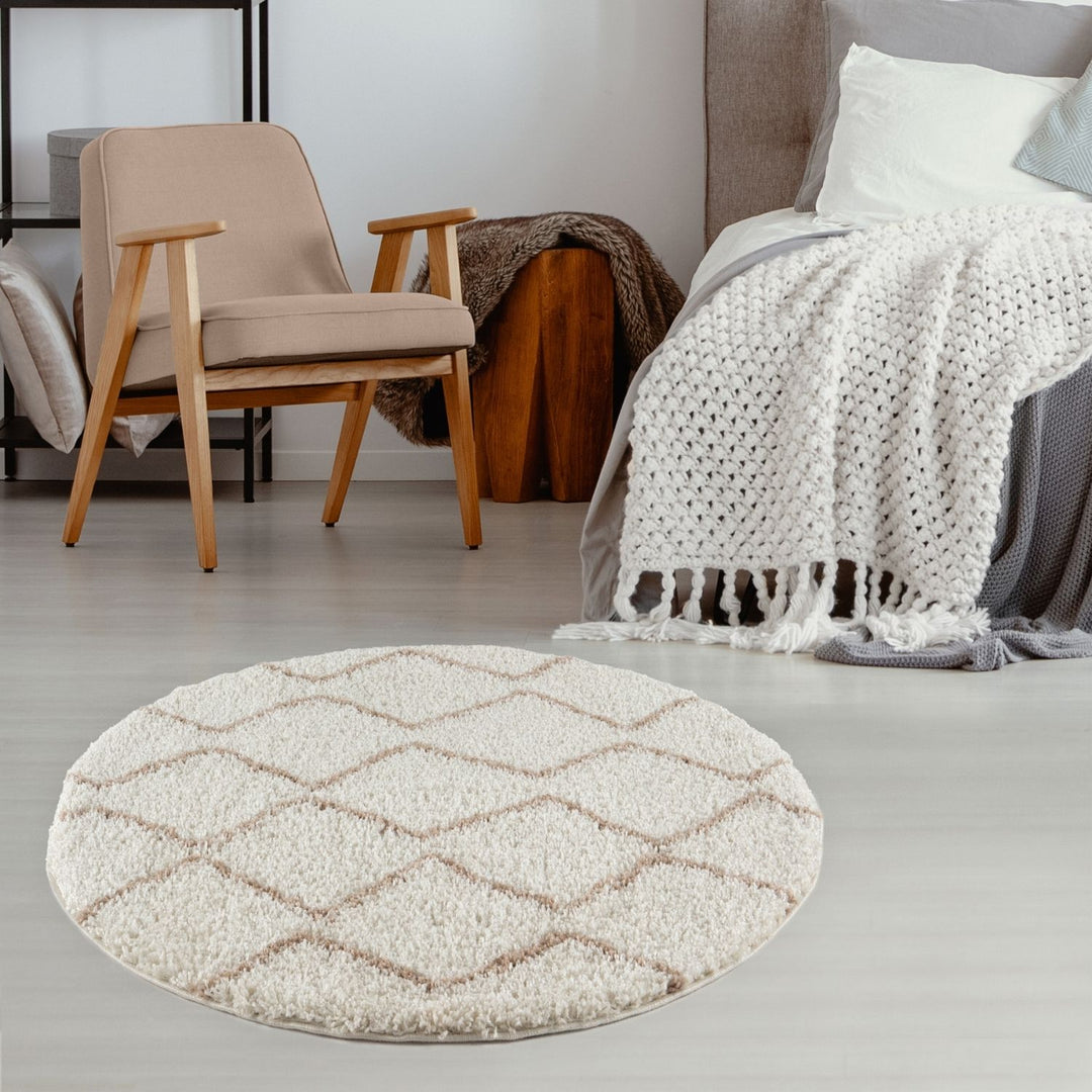 Ivory Beige colours Moroccan rug High Quality Suitable for Floor heating