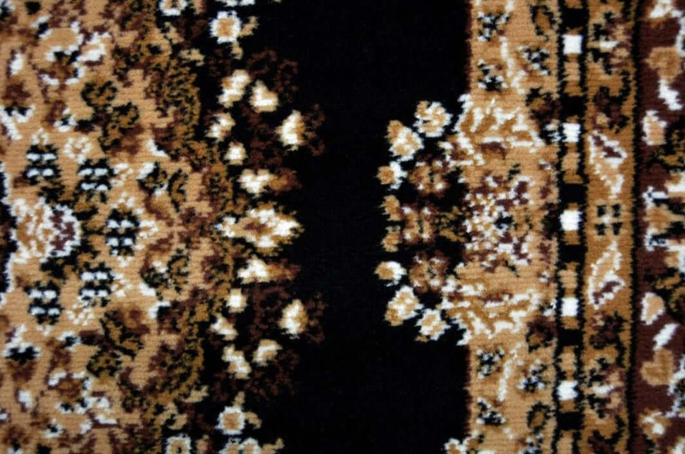 Maestro Collection Traditional Design Rug in Black