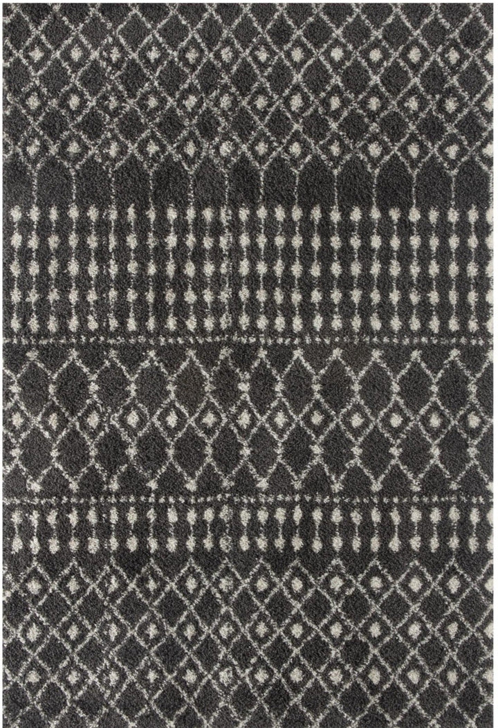 Moroccan Collection Shaggy Rugs in Dark Grey | 1040
