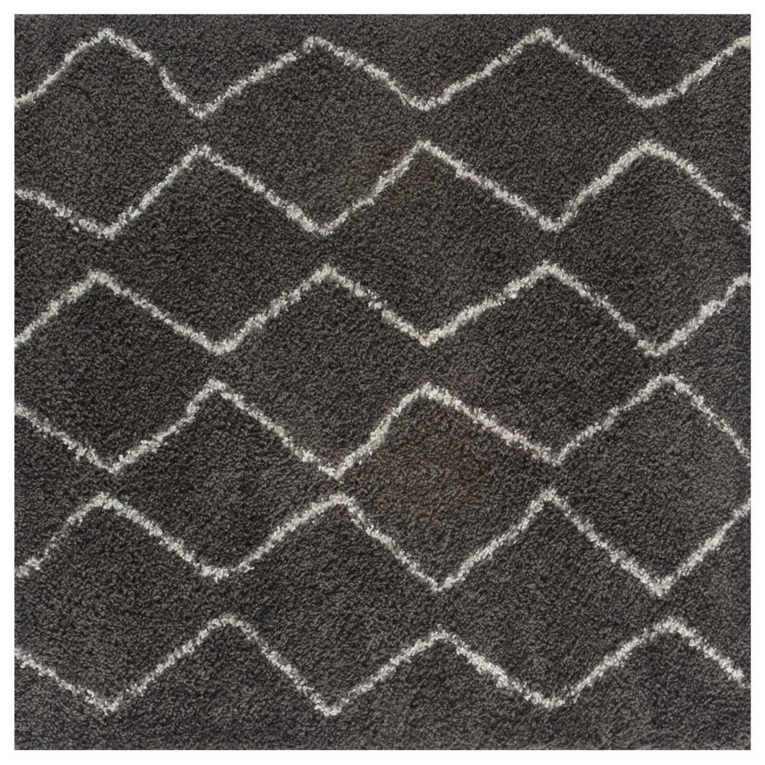 Shaggy Dark grey rug High Qualit Elegant Moroccan Pattern Suitable for Floor heating