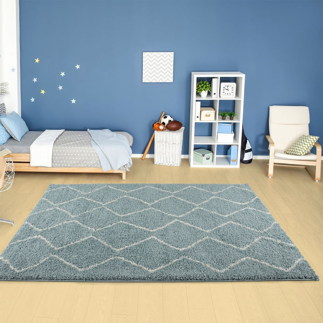 Moroccan-style thick shaggy rug, With a deep 30 mm pile, non-shedding, pet-friendly