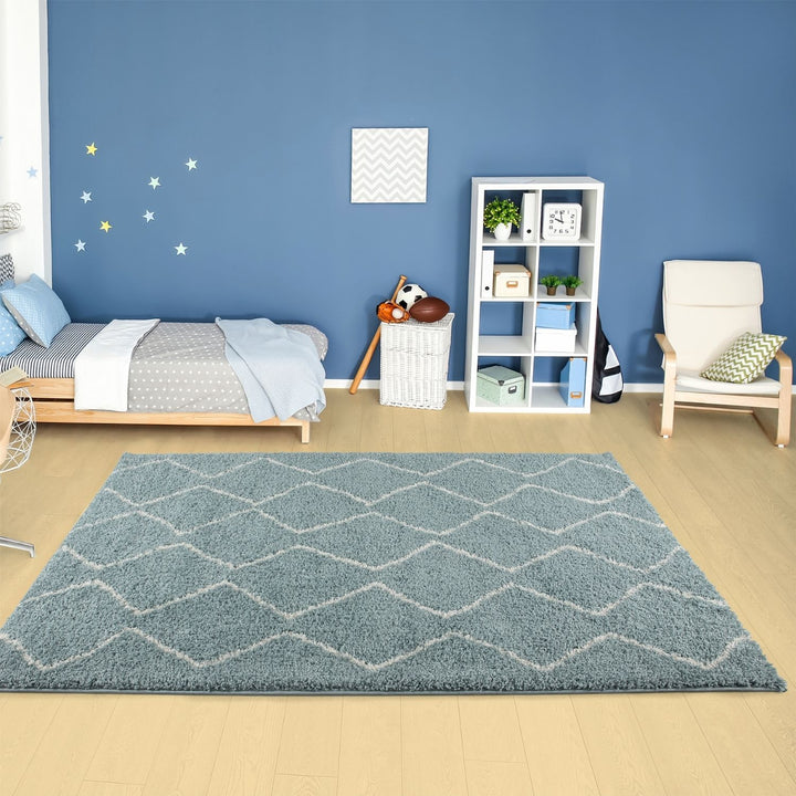 Moroccan-style thick shaggy rug, With a deep 30 mm pile, non-shedding, pet-friendly