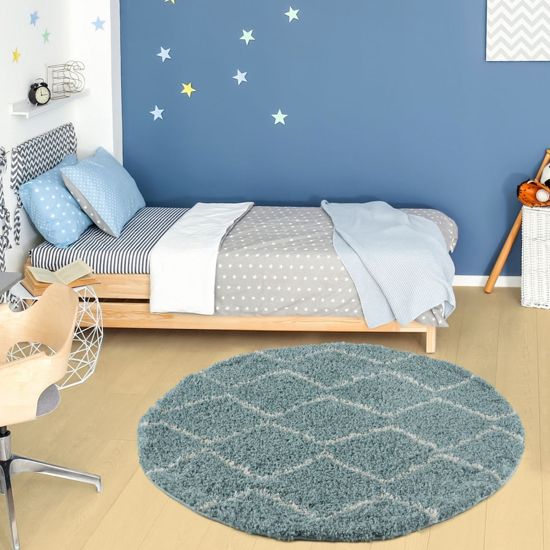 Moroccan-style thick shaggy rug, With a deep 30 mm pile, non-shedding, pet-friendly