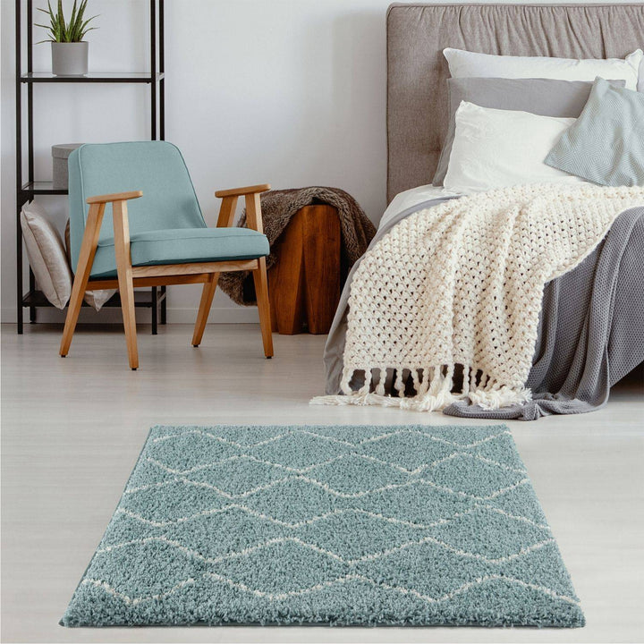 Moroccan-style thick shaggy rug, With a deep 30 mm pile, non-shedding, pet-friendly