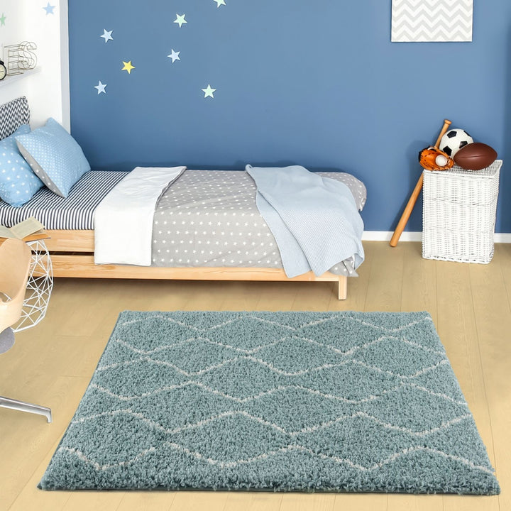 Moroccan-style thick shaggy rug, With a deep 30 mm pile, non-shedding, pet-friendly