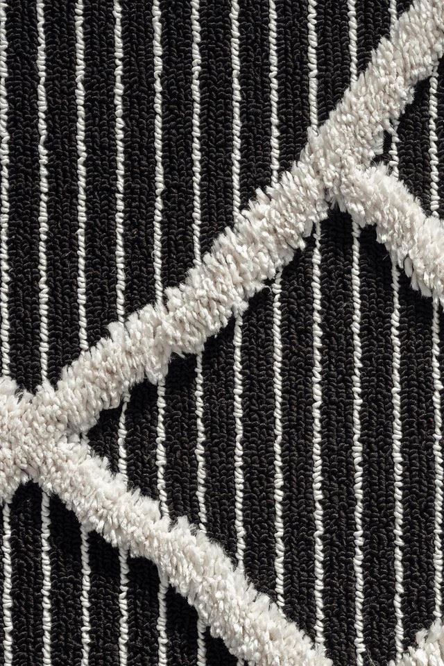 Scandi Indoor Rug Anthracite & White