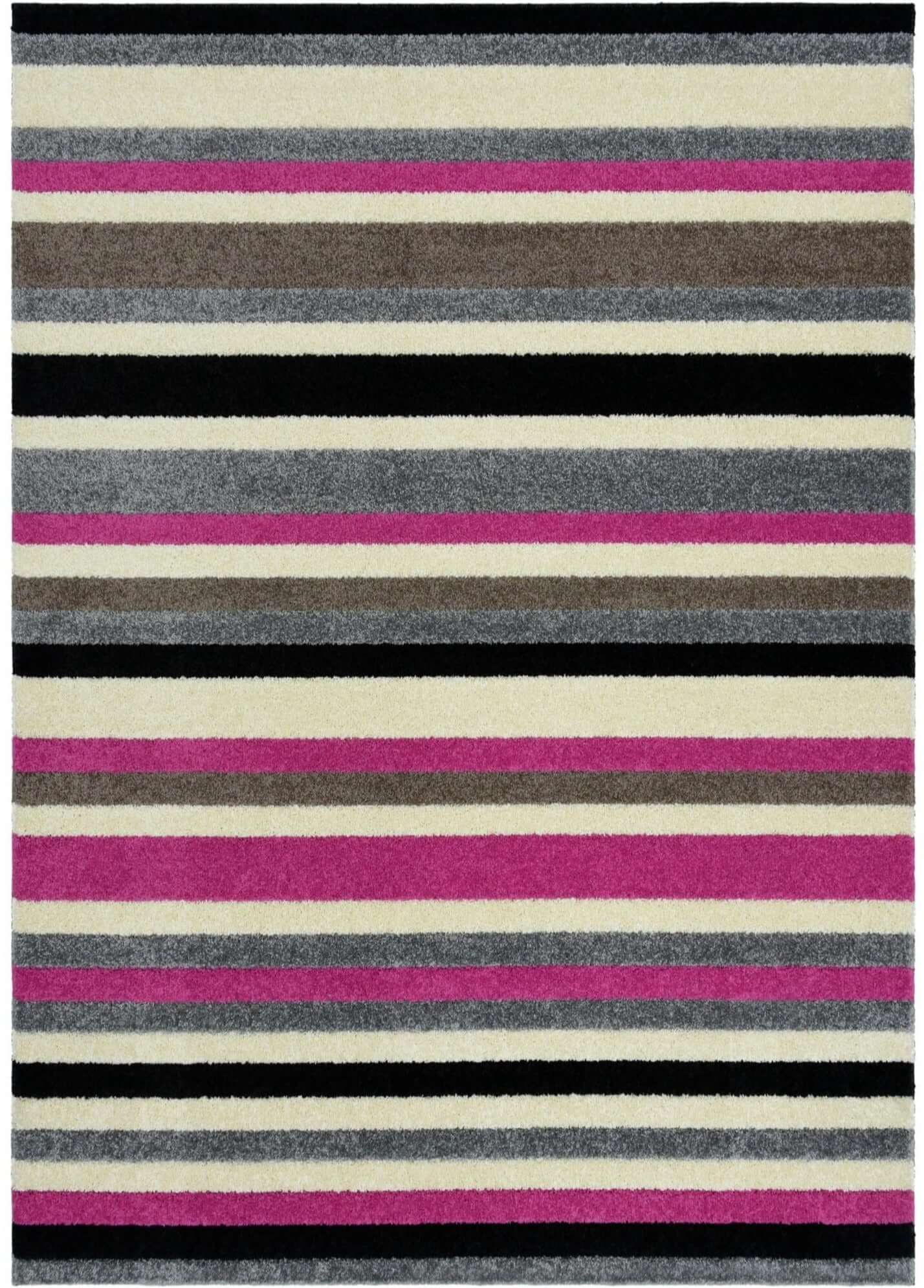 Linea Striped Pink Washable Rug – The Rugs