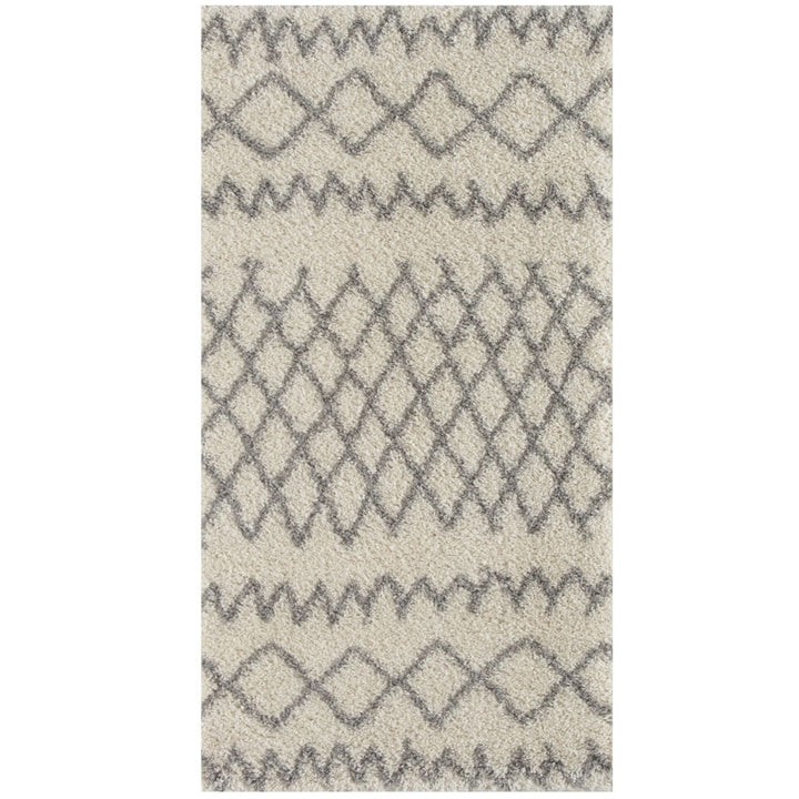 Moroccan Grey Ivory colours rug non-shedding, pet-friendly, and easy to clean