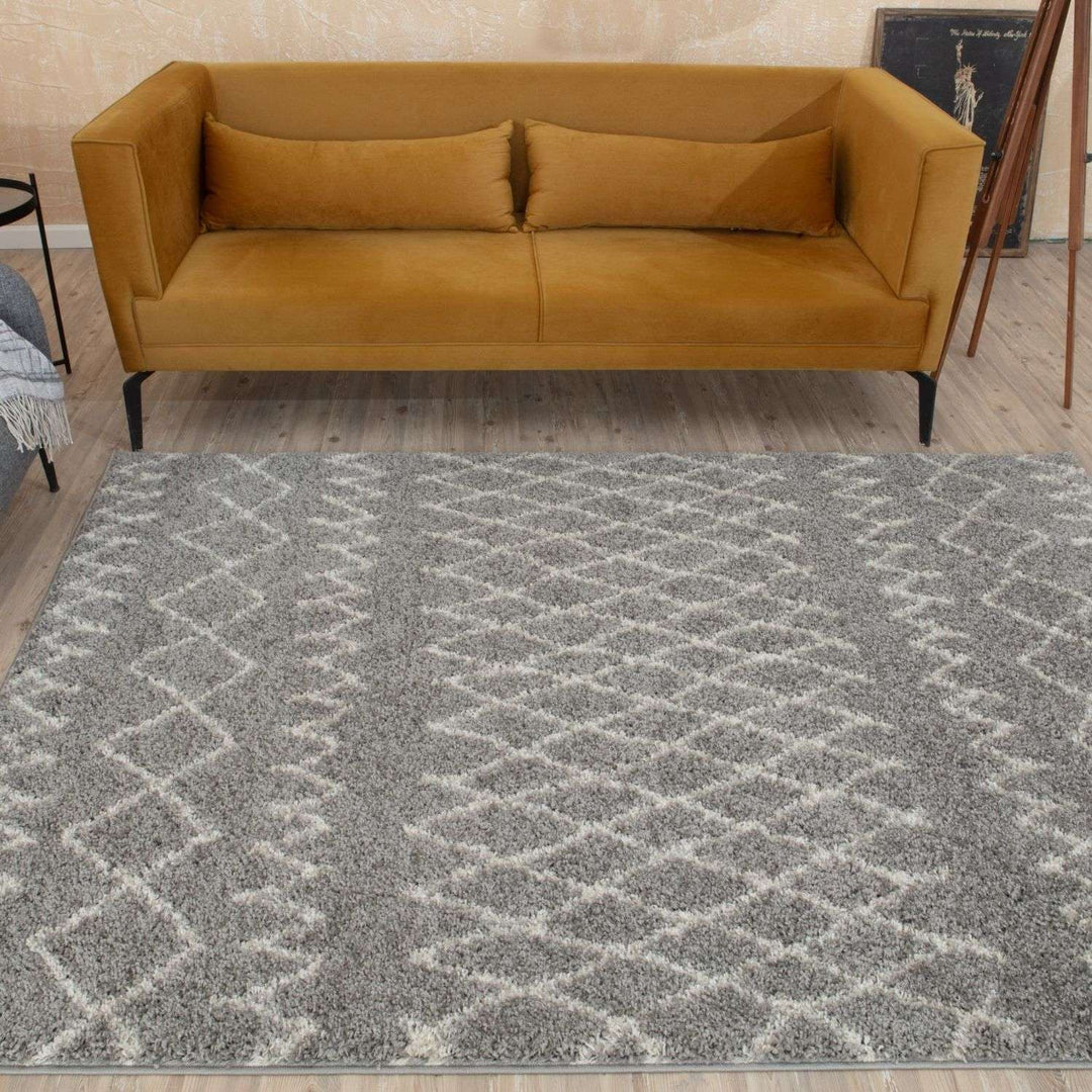 Moroccan-style thick shaggy rug 30 mm pile, non-shedding, pet-friendly
