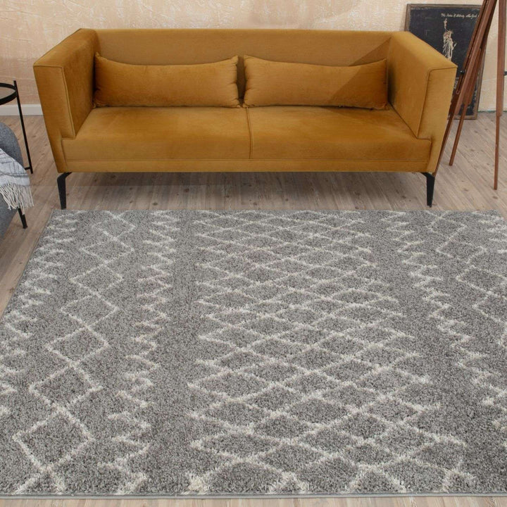 Moroccan-style thick shaggy rug 30 mm pile, non-shedding, pet-friendly
