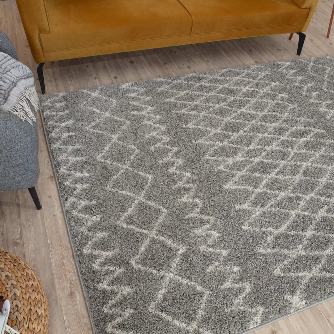 Moroccan-style thick shaggy rug 30 mm pile, non-shedding, pet-friendly