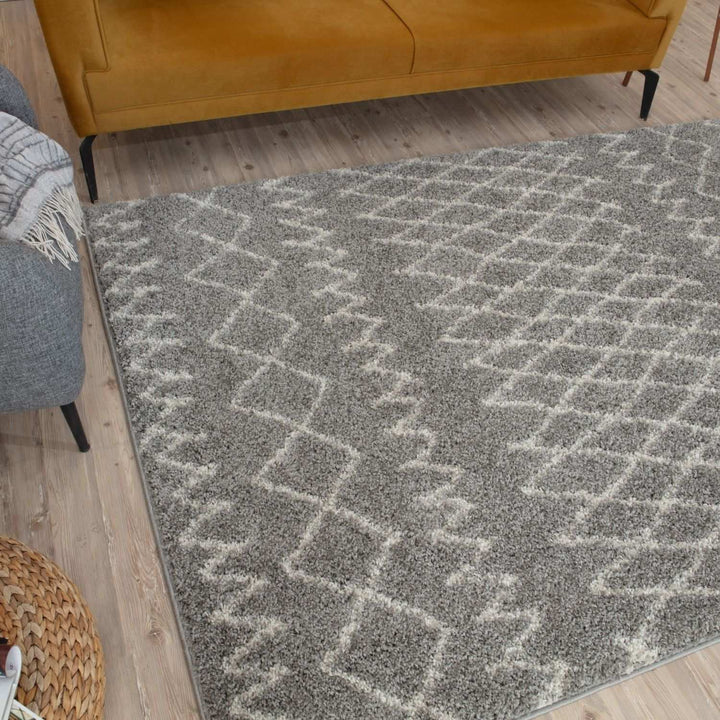 Moroccan-style thick shaggy rug 30 mm pile, non-shedding, pet-friendly