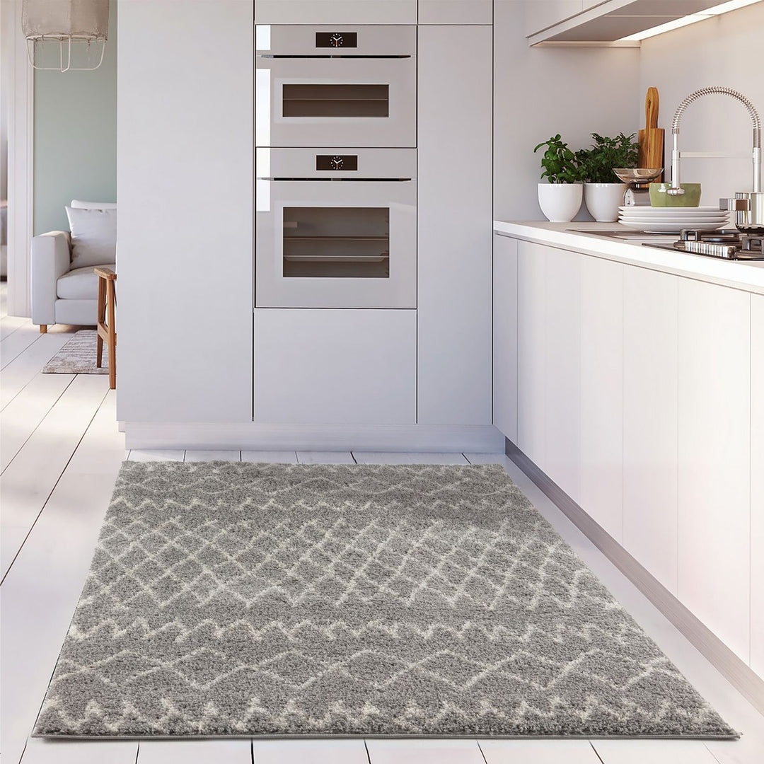Moroccan-style thick shaggy rug 30 mm pile, non-shedding, pet-friendly