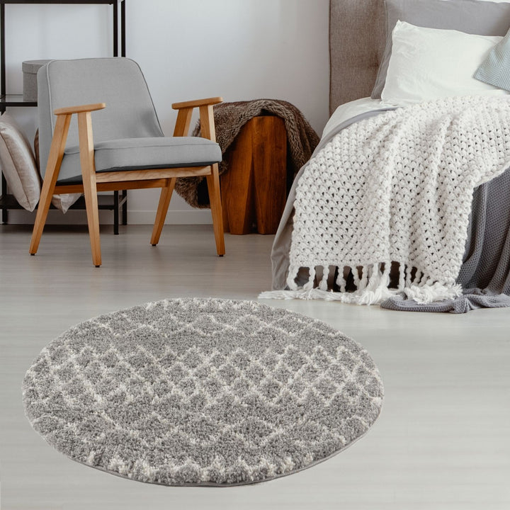 Moroccan-style thick shaggy rug 30 mm pile, non-shedding, pet-friendly