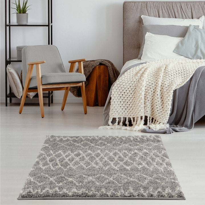 Moroccan-style thick shaggy rug 30 mm pile, non-shedding, pet-friendly