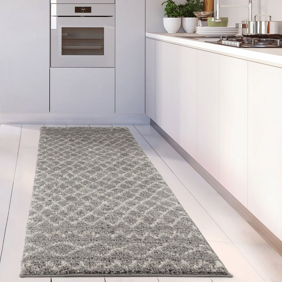 Moroccan-style thick shaggy rug 30 mm pile, non-shedding, pet-friendly