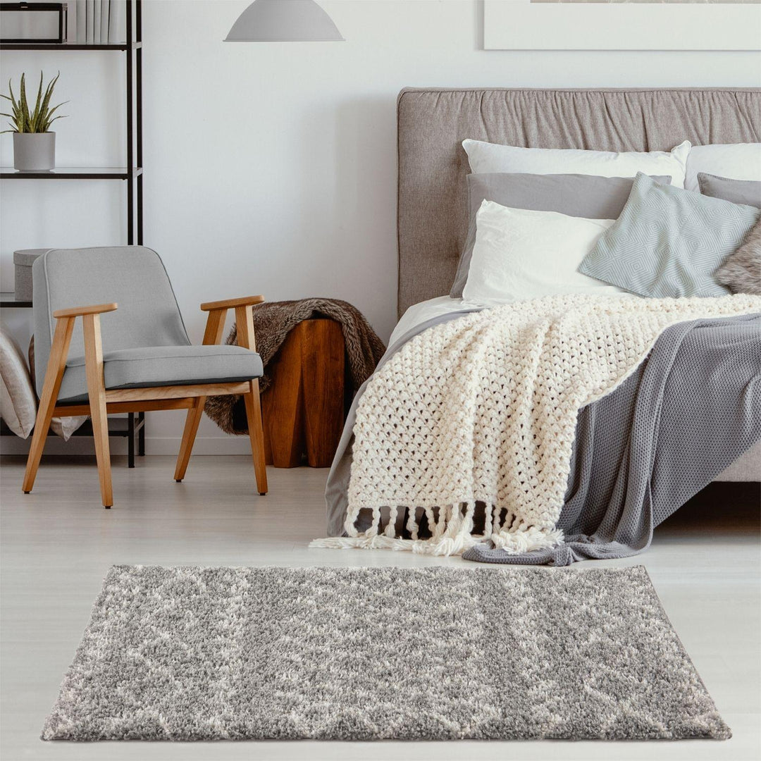 Moroccan-style thick shaggy rug 30 mm pile, non-shedding, pet-friendly
