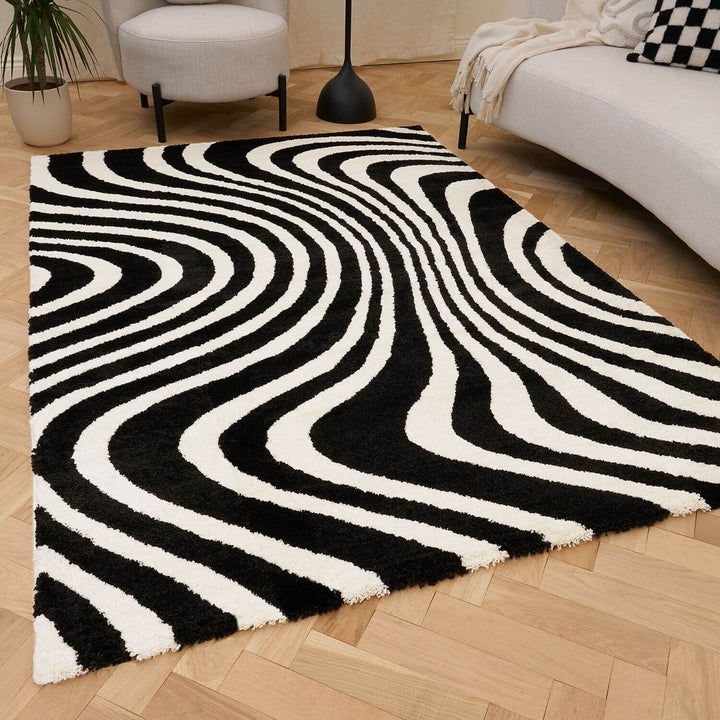 Black and White colours rug, Ideal for every room