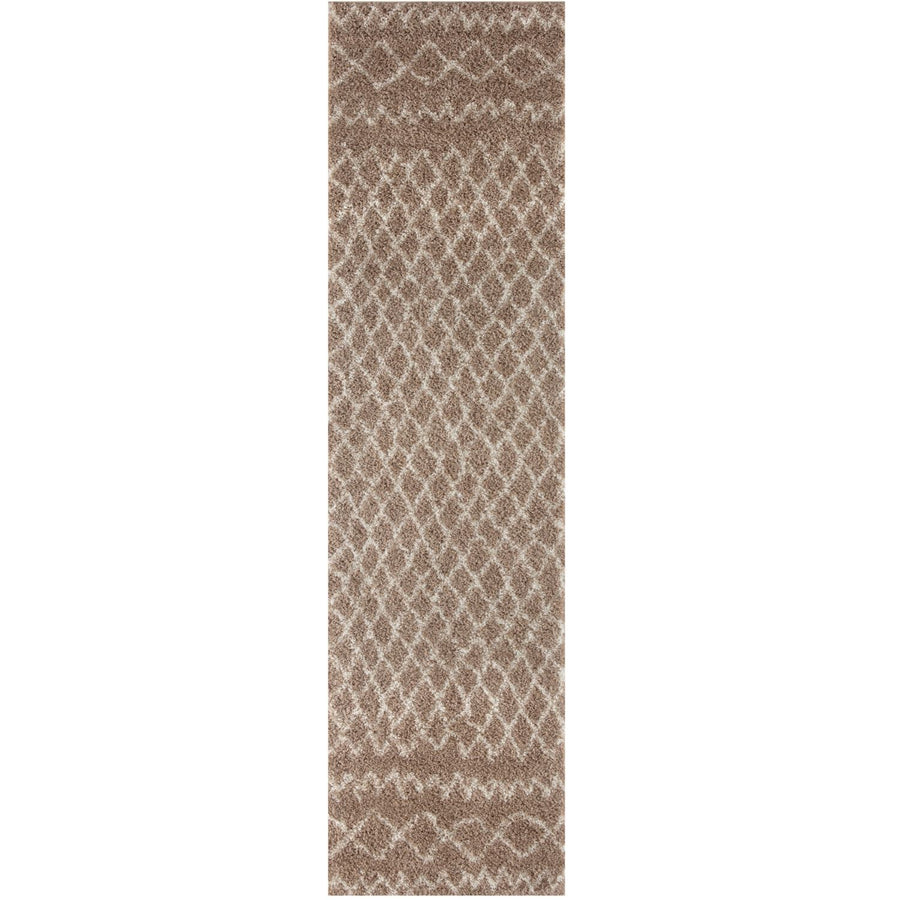 Beige Shaggy rug High Quality Elegant Moroccan Pattern