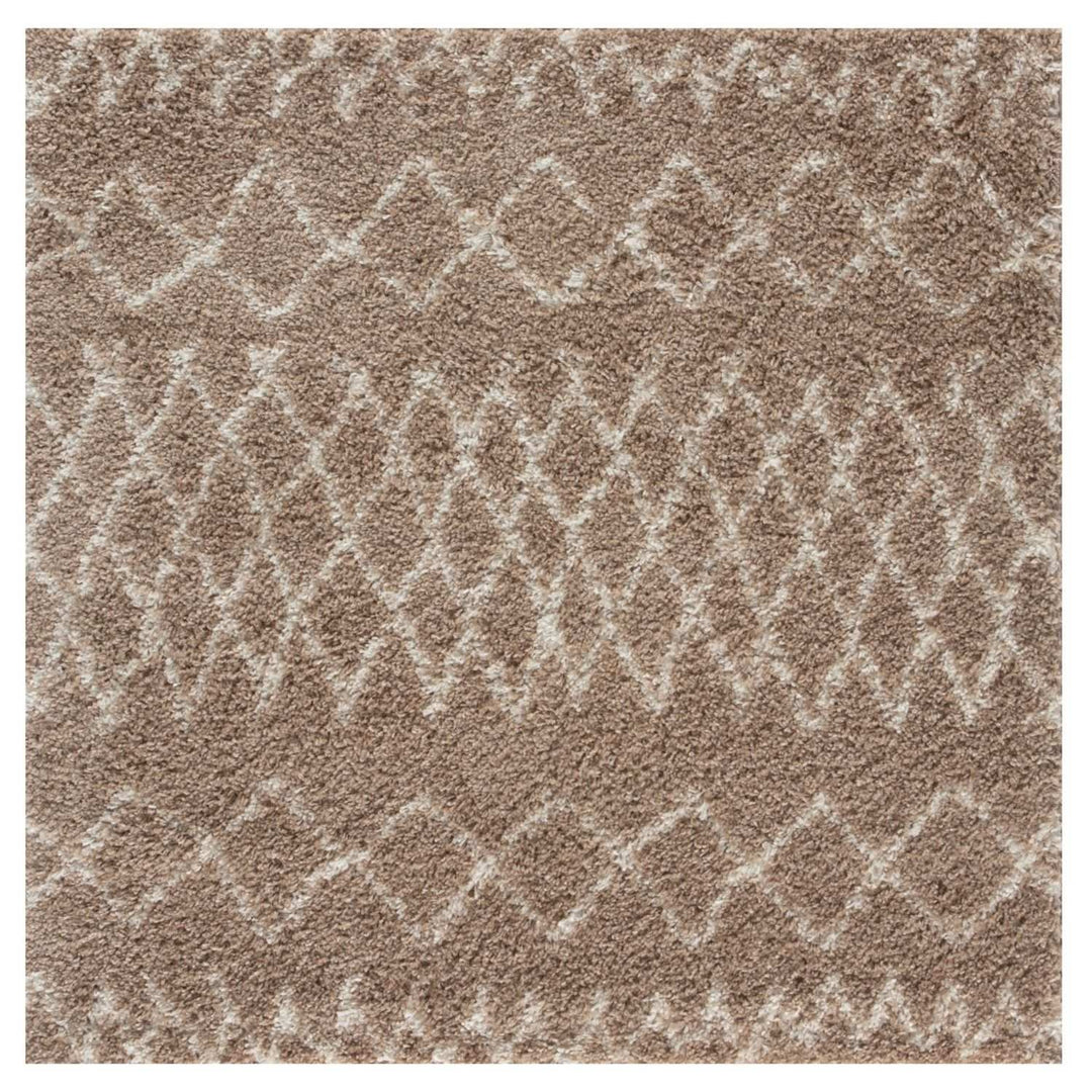 Beige Shaggy rug High Quality Elegant Moroccan Pattern