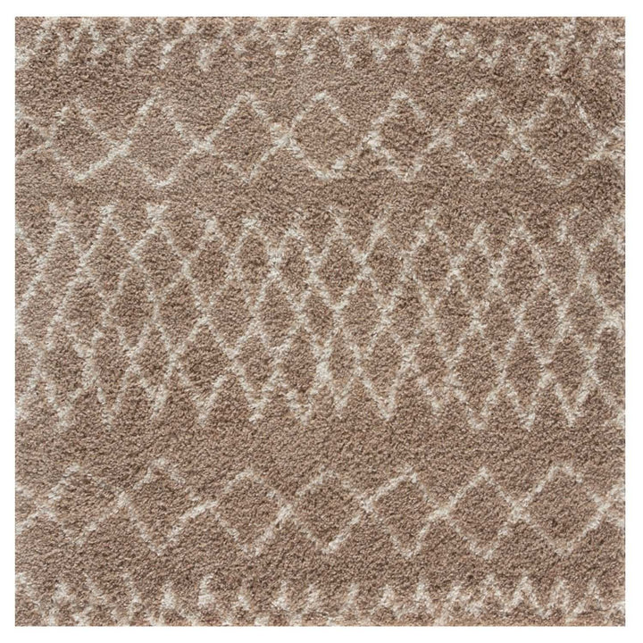 Beige Shaggy rug High Quality Elegant Moroccan Pattern