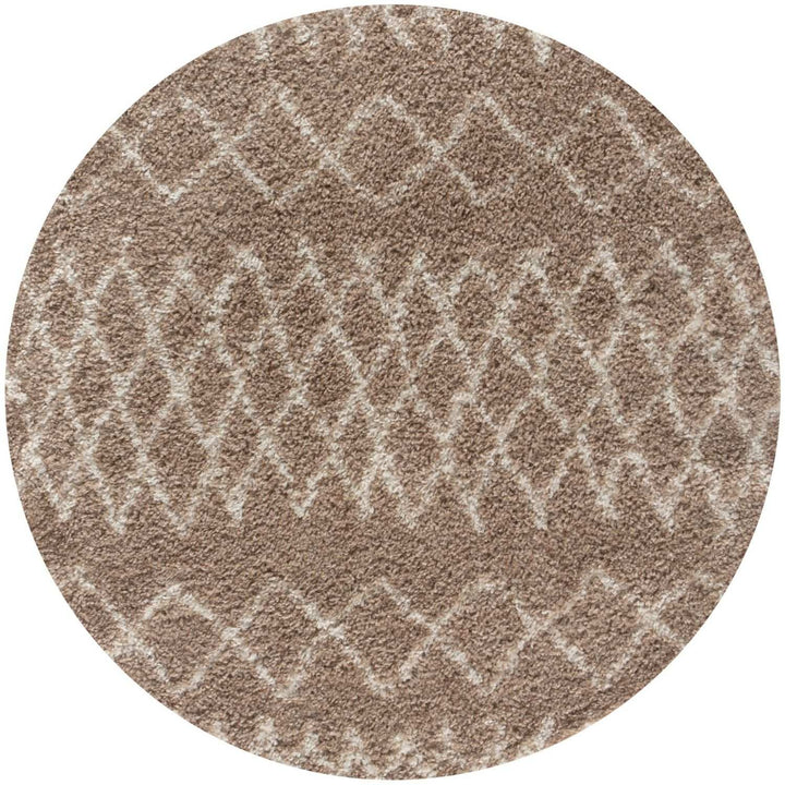 Beige Shaggy rug High Quality Elegant Moroccan Pattern