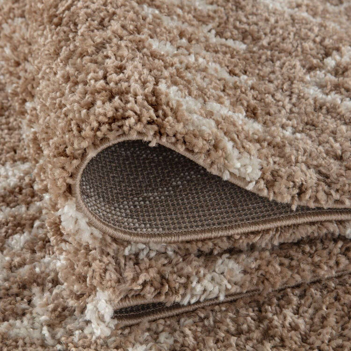 Beige Shaggy rug High Quality Elegant Moroccan Pattern