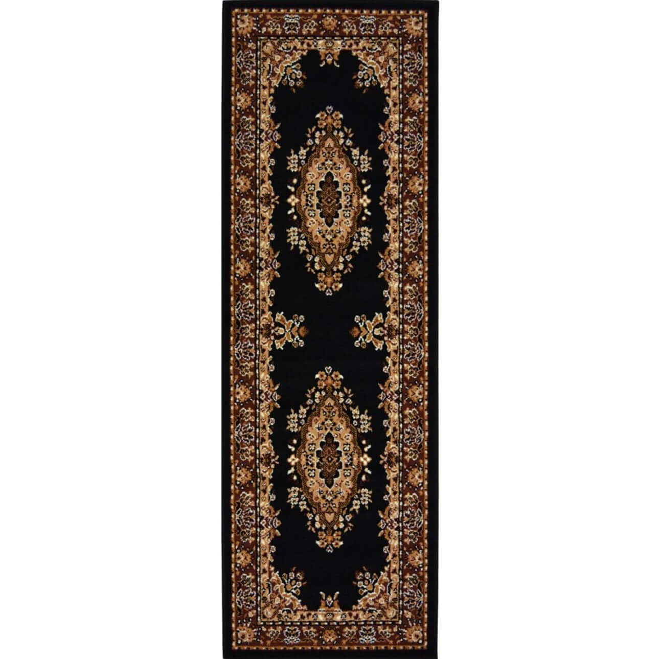 Maestro Collection Traditional Design Rug in Black – The Rugs