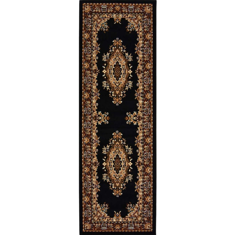 Maestro Collection Traditional Design Rug in Black