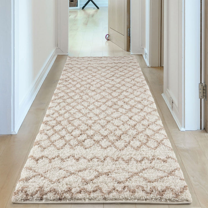 Moroccan Beige Ivory rug non-shedding, pet-friendly, and easy to clean