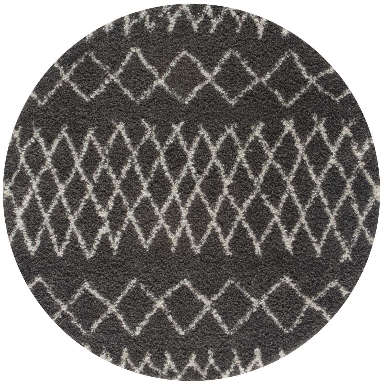 Moroccan dark grey shaggy rug non-shedding, pet-friendly, and easy to clean