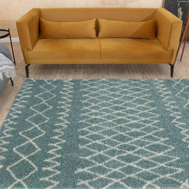 Moroccan shaggy rug rich texture and elegant design floor-heating compatible