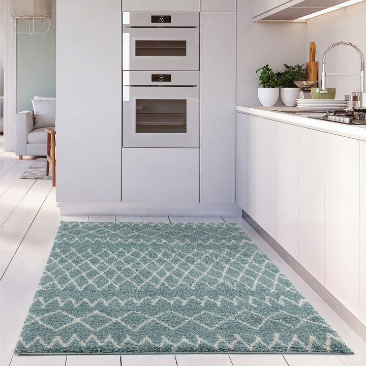 Moroccan shaggy rug rich texture and elegant design floor-heating compatible