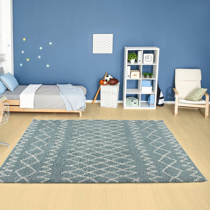 Moroccan shaggy rug rich texture and elegant design floor-heating compatible