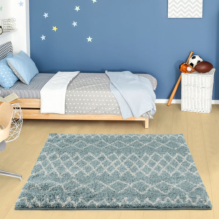 Moroccan shaggy rug rich texture and elegant design floor-heating compatible