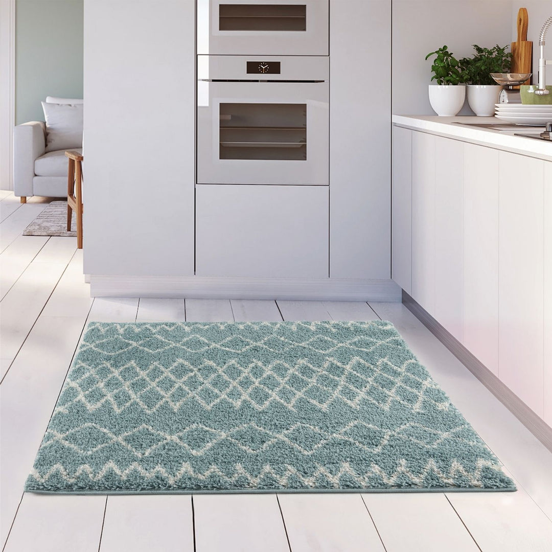 Moroccan shaggy rug rich texture and elegant design floor-heating compatible