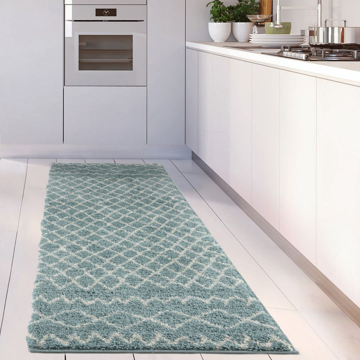 Moroccan shaggy rug rich texture and elegant design floor-heating compatible