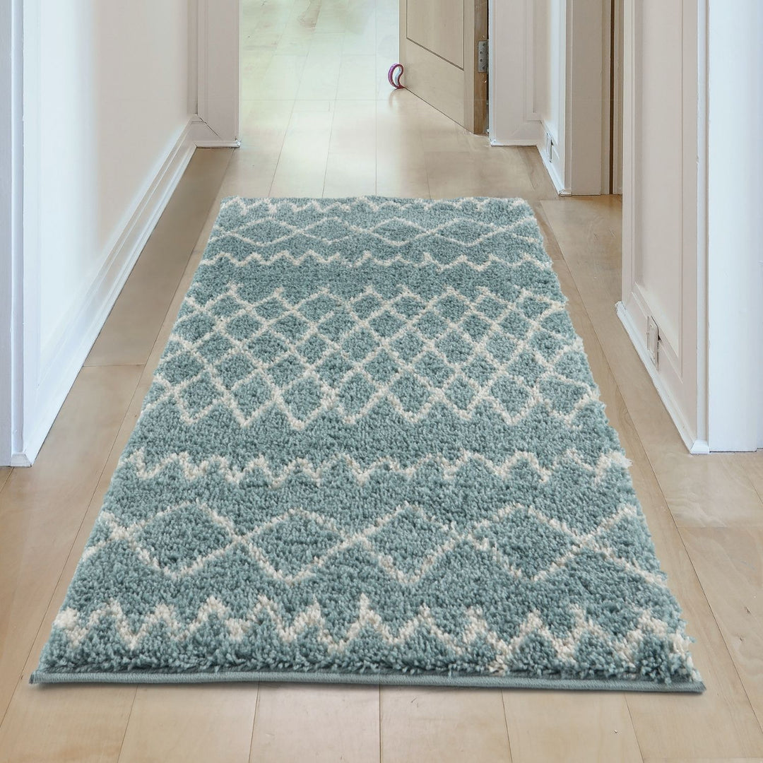 Moroccan shaggy rug rich texture and elegant design floor-heating compatible